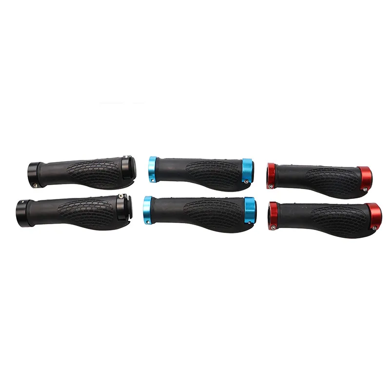 

2021 High Quality Bike Grips Handlebar Mountain Bike Handle Grip With Screws Suitable Bike Handle Grip Bar End Accessories, Black & blue & red & gold & white & custom