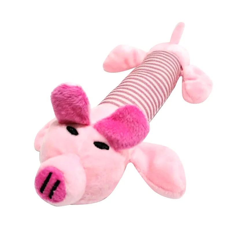 

Pet Interactive Vocalization Long Animal Dog Toys Fleece Elephant Duck Pig Plush Toys, Picture