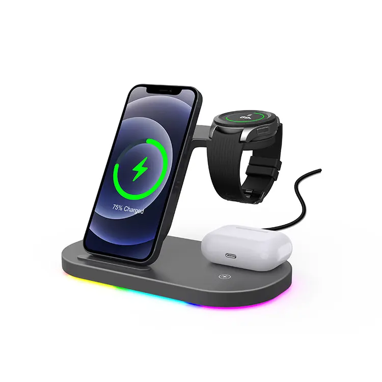 

CTo World Z7L 10w qi wireless cellphone charging universal 3 in 1 wireless charger for watch earphone