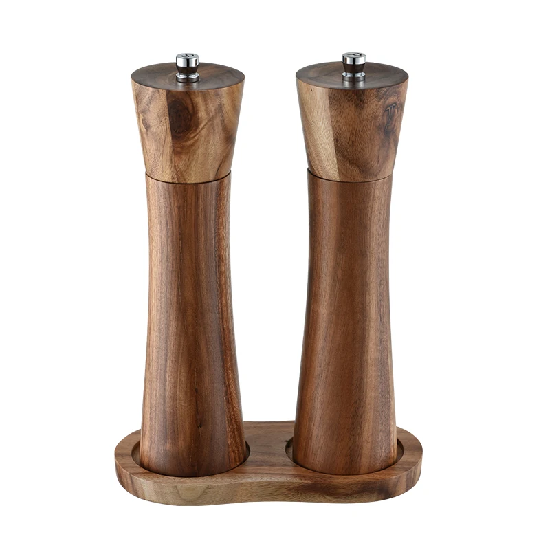 

Wooden Tableware Gifts Professional Chef Ceramic Core Adjustable Manual Salt Grind Salt Pepper Shaker Grinder Mill