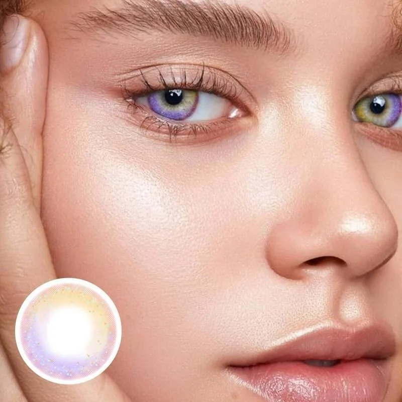 

new arrival Rainbow Neon brown color contact lens contact lenses hot selling cosmetic soft lens size 14.2 mm