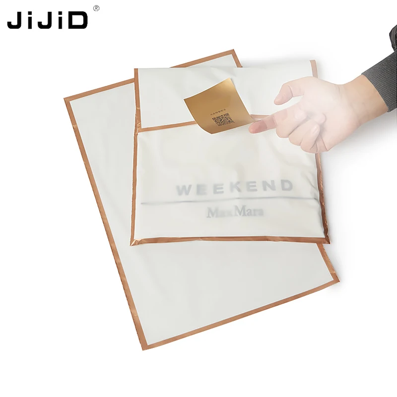 

JiJiD In Stock 28*40cm Grey White Polymailer Mailing Bags Pink Poly Mailer Custom Logo Mail tshirt bag
