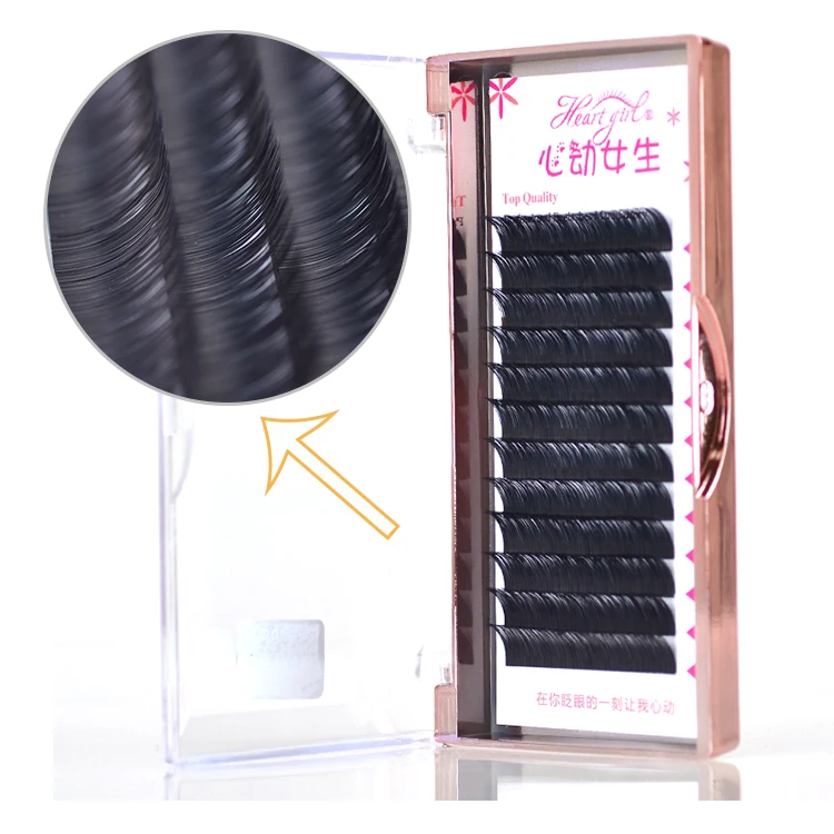 

wholesale eyelashes vendor individual eyelsh extension 0.15mm flat lashes extensions with two tips, Black
