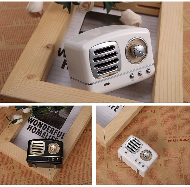 2019 new customize computer player vintage bluetooth speaker with microphone - ANKUX.COM