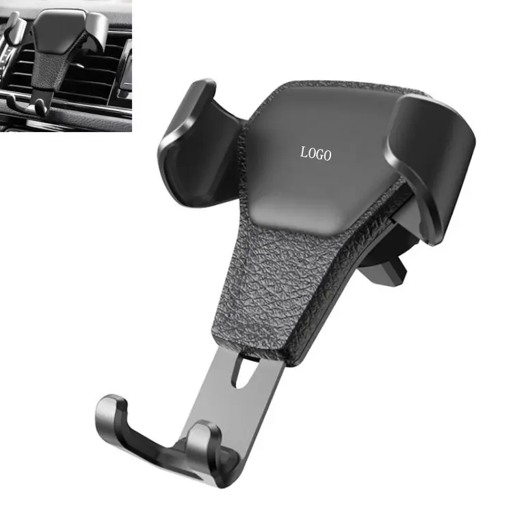 

OEM logo Gravity Car Air Vent Clip Mount phone holder Smartphone GPS for iPhone 12 mini pro max, Black/white