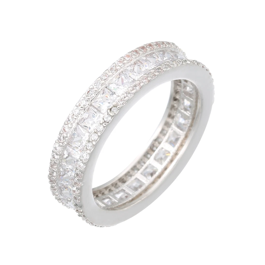 

Latest Ring Designs White Gold Claw Setting Rings Wedding Band Women Jewelry Gifts Party