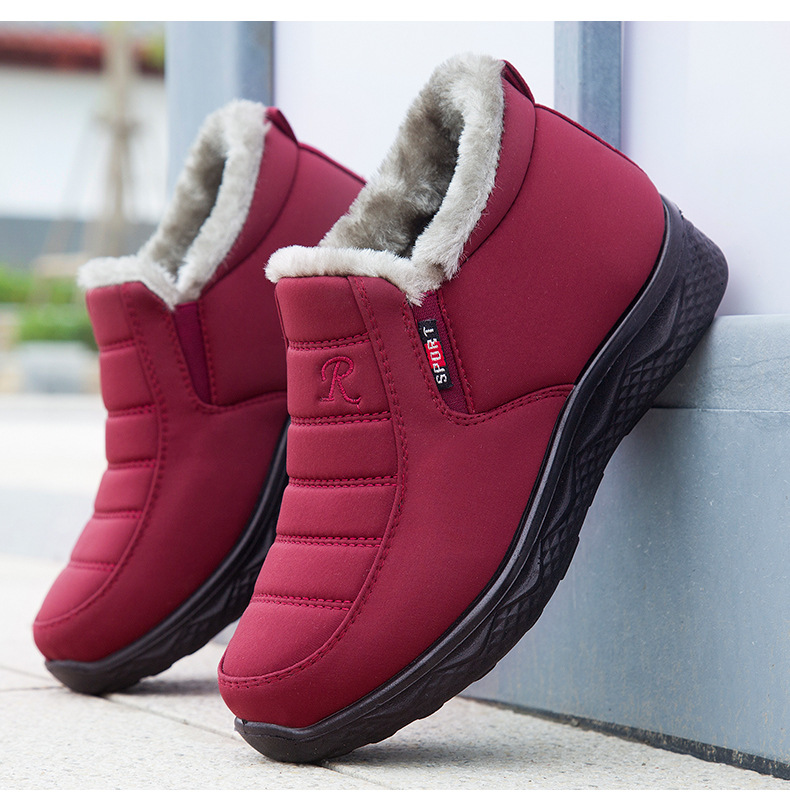 

PU sole super light weight fleece lining big large size water proof upper winter women snow boots shoes sneakers for women