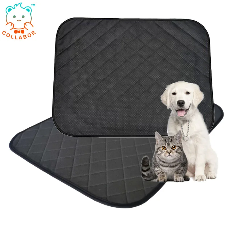 

COLLABOR Reusable Pet Urine Pad Washable Dog Cat Diaper Mat Training Mat For Dogs, Solid,printing