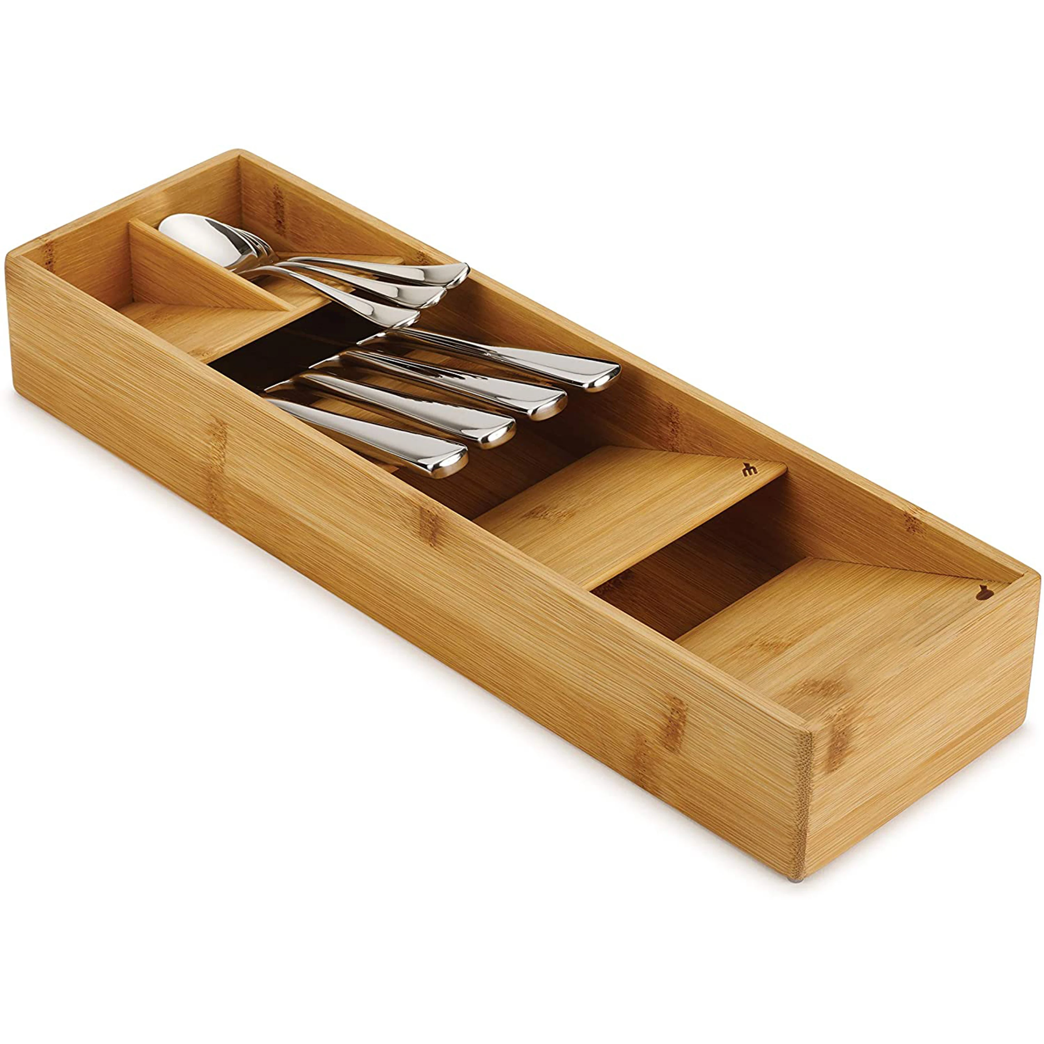 

Compact Small Cutlery Organizer Kitchen Bamboo Drawer Tray