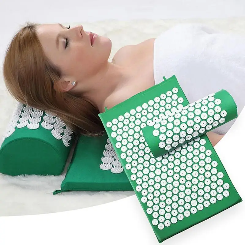 

organic linen fabric high quality spikes eco shakti acupressure mat coconut for fitness, Customized color