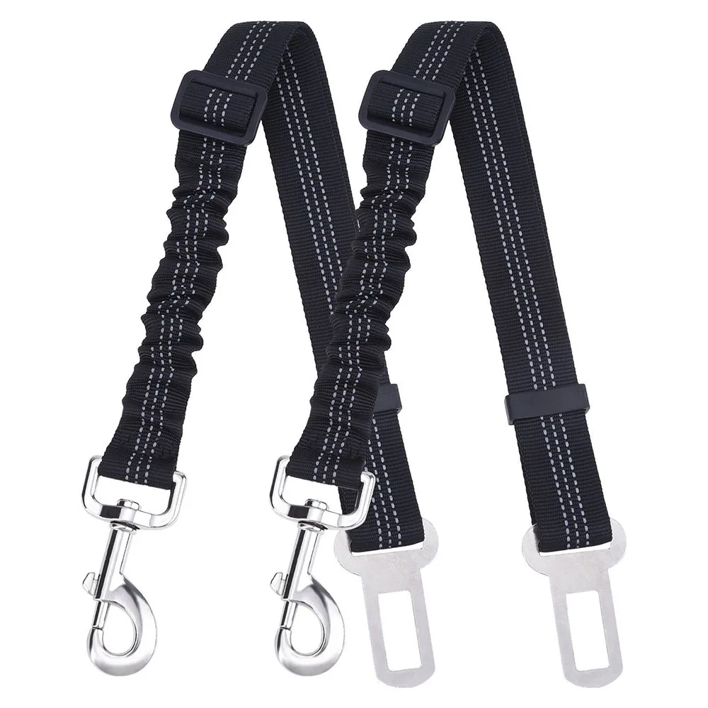 

Anti-shock Seat Reflective Elastic Dog Leash Vehicle Car Pet Safety Belt Harness Lead Clip Dogs Supplies, Black red gray