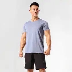 Summer Mens Gym Sports Fitness T-Shirt Blank Train