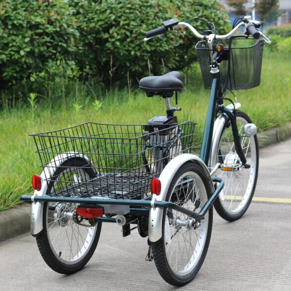 

36V 250W 20 inch Electric Tricycle with cargo for adults