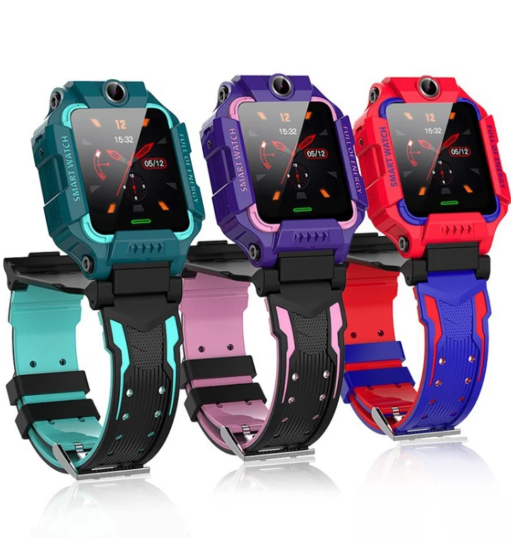 

Q19 Kids Smart Dual Camera Sos Phone Voice Chat Smartwatch Children's Gift Watch Drone, Black blue green sliver red