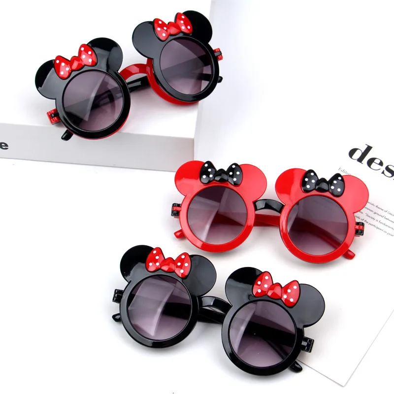 

Children's luxury trendy sunglasses cute cartoon flip style Mickey Minnie UV protection glasses children's gift sunglasses