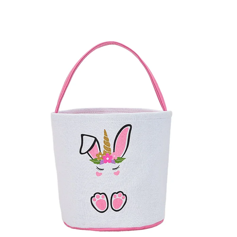 

Canvas Bunny Easter Basket Cute Wholesale Personalized Canvas Bunny Easter Basket Cute For Kids, As pics show