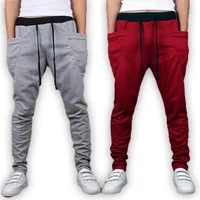 

Long Style Men's Sport Jogger Pants With Big Pockets Casual Men's Pants