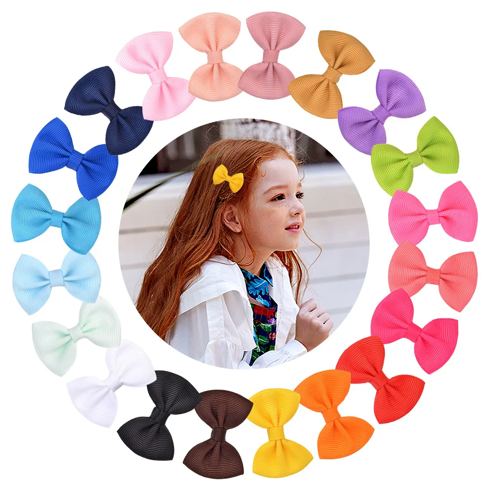 

2.2 inches hair clip ribbon hair bows with clips for girls hair accessories