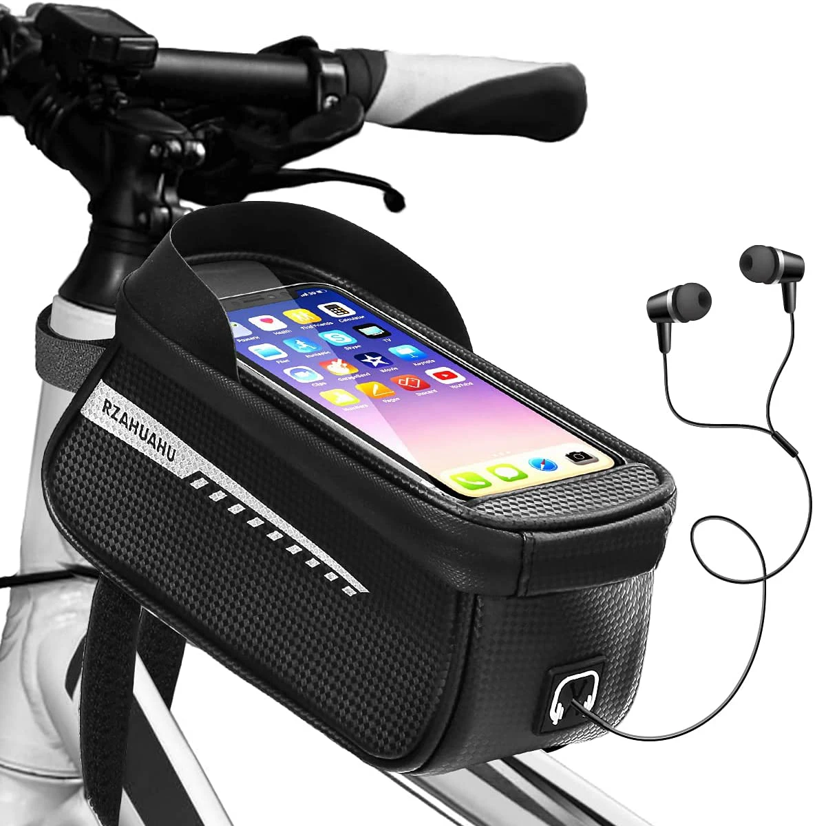 

FLYFIT Custom Cycling Bike Phone Holder Bicycle Frame Bag Waterproof Accessories Travel For Bike Bicycle Bags, Black,gold,grey
