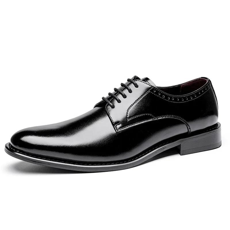 

Wholesale Lace-up Point Toe Wedding Shoes Men Leather Men&#39s Dress Shoes
