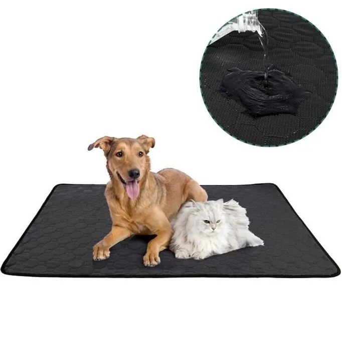 

Waterproof Puppy Training Pad Mat Non-slip Reusable Dog Pee Pad, Dark grey