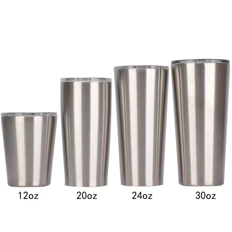 

Tapered Slim Tumbler 12oz 20oz 24oz 30oz Stainless Steel 304 Double Wall Insulated Straight Tumbler Wine Coffee Mug, Customized color acceptable