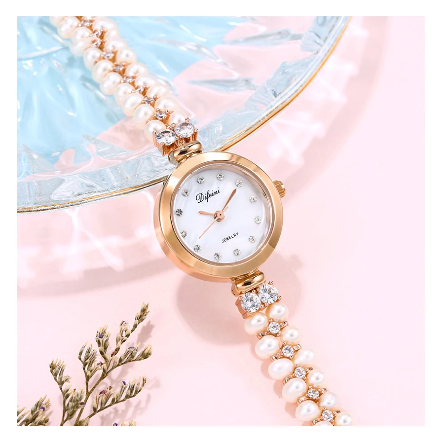 

watch 16 xuping new design rose gold plated Fashion diamond ladies luxury water ladies charm pearls watch