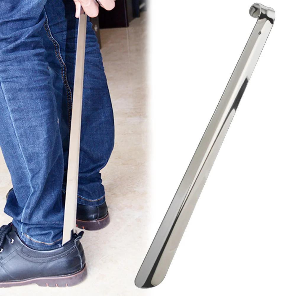 

REWIN Easy Handle Shoe Lifter Metal Shoe Horn Stainless Steel High Heel Shoehorn, Silver