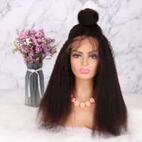 

Swiss Lace Wig Vendors Wholesale SOFT 13*6 Full Virgin Brazilian Afro Kinky Straight Front Lace Human Hair Wigs For Black Women