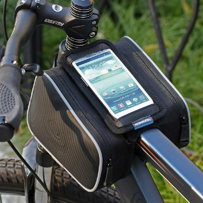 

Waterproof Bicycle Accessories Front Phone Frame Tube Bike Saddle Bag