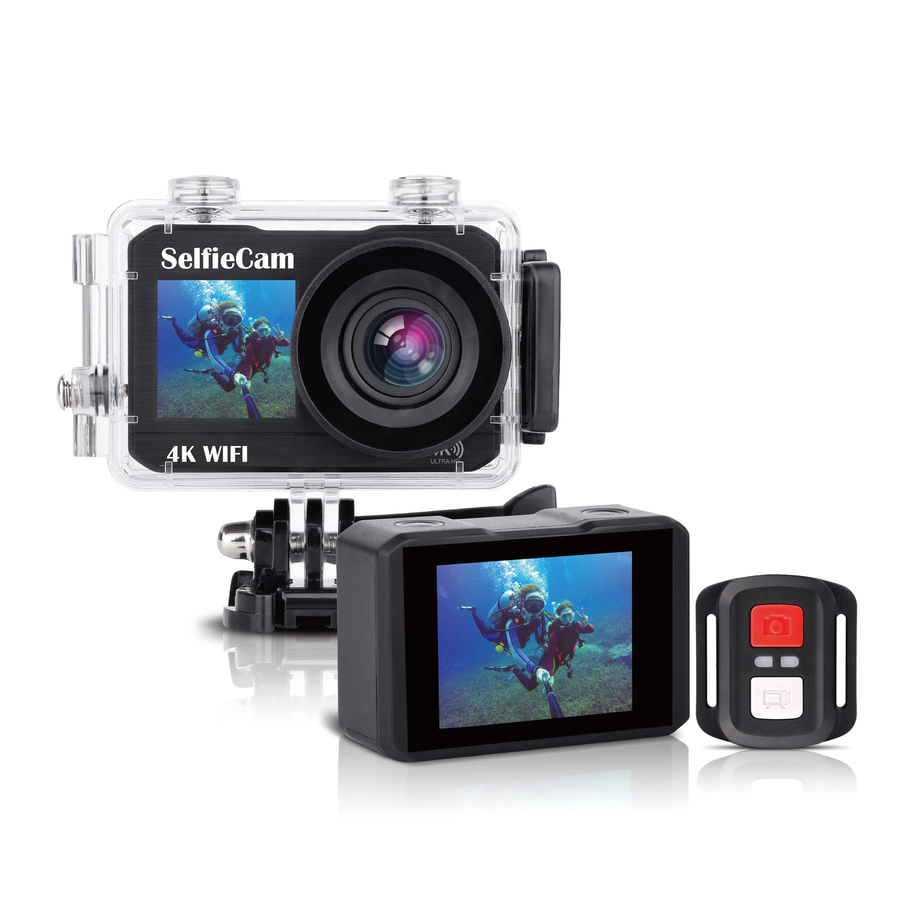 

2021 New 4k wifi action camera dual screens action cam sports cam wholesale high quality sport camera