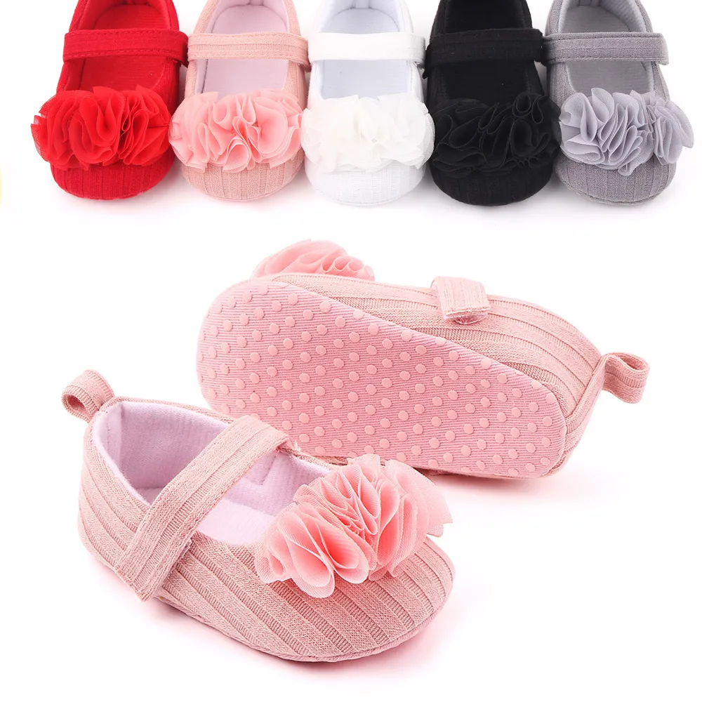 

Wholesale cheap beautiful flower soft sole kids casual baby boys girls shoes, Grey/red/pink/black/white