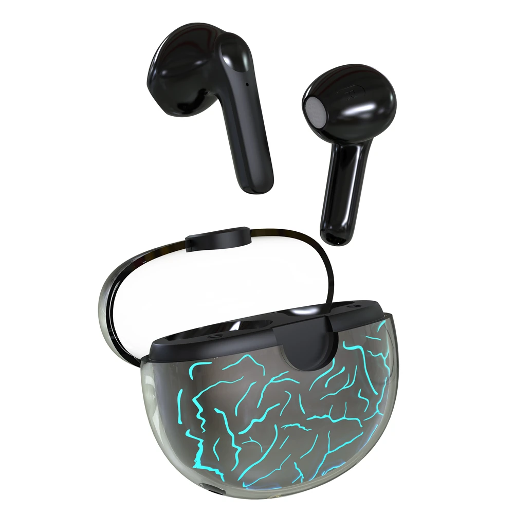 

New Mini Headphones JS58 TWS Waterproof Headsets with Crack Sports Gaming Earphone with Colorful LED Display
