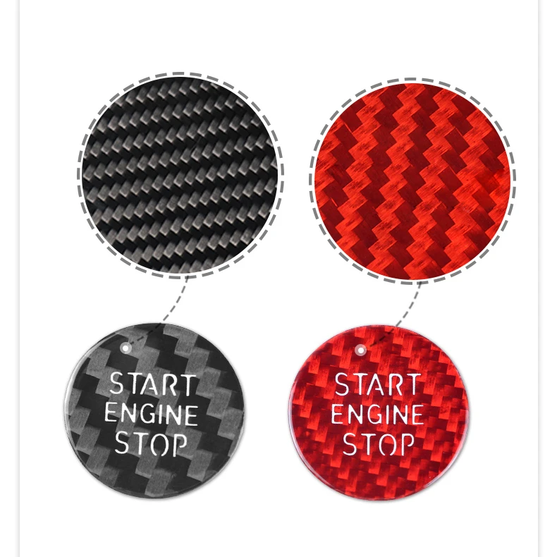 

ES Car Interior Accessories Carbon Fiber Engine Start Stop Button Sticker For BMW G20 G14 G15 G07 G29