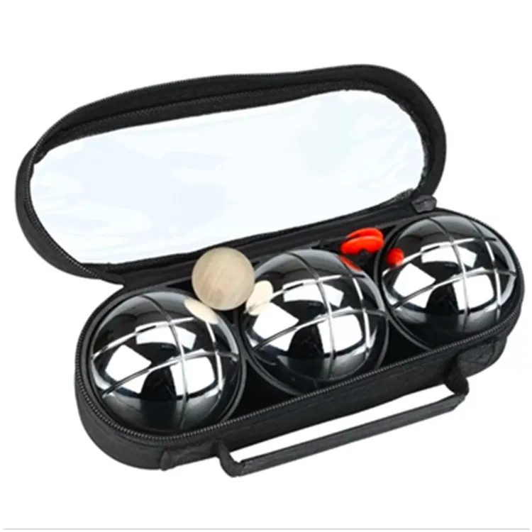 

73mm Metal Bocce Petanque Set with 3 Silver balls