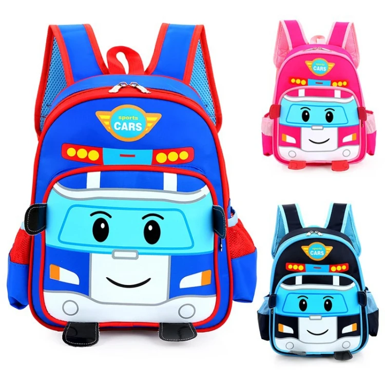 

2019 New design 3d cute car patterns travel fashion galaxy book bag kindergarten school bags for kids, Grey