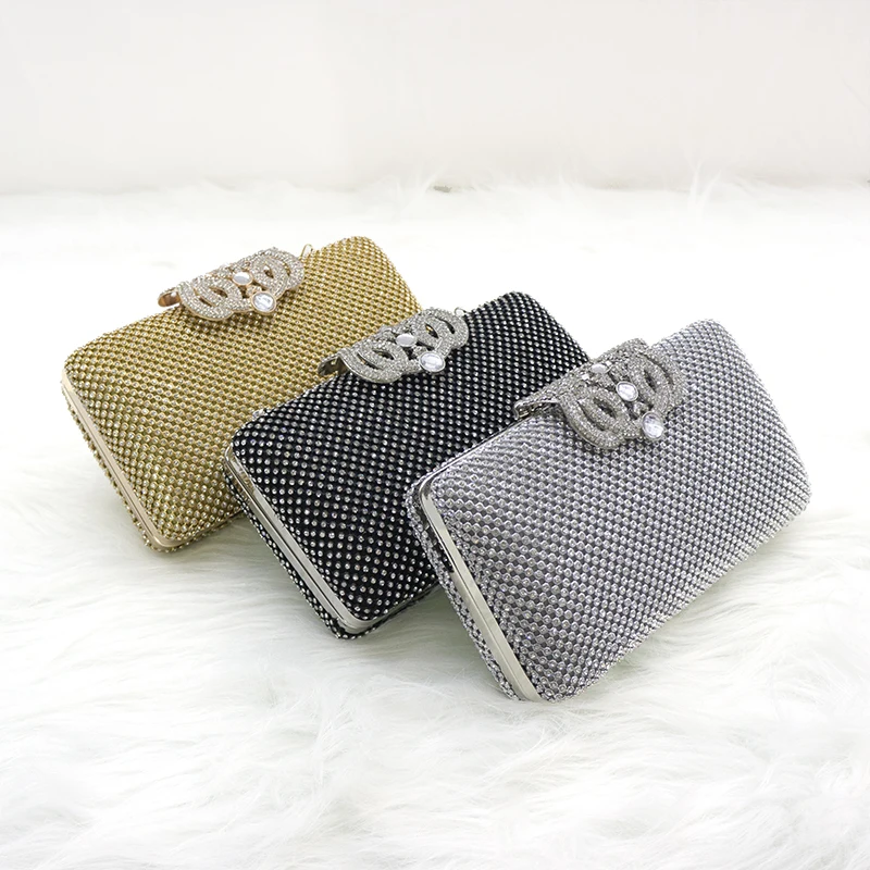 

Wholesale fashion new style clutch bag handbags and purse rhinestone bag luxury shiny crystal girls party bags