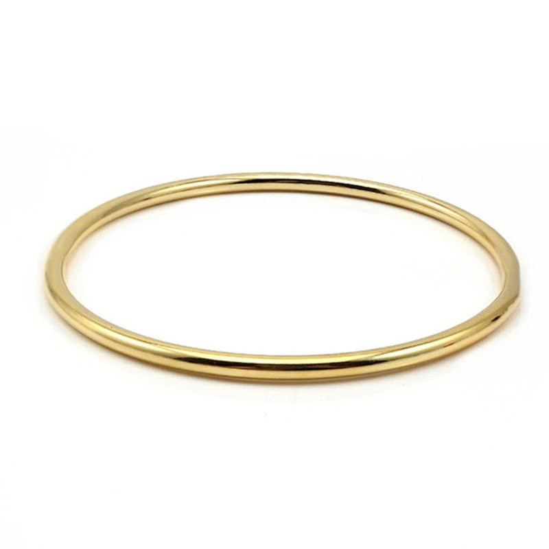 

New Stainless Steel Classic Round Gold Circle Bangle Simple Style Closed 3MM Thin Wire Bracelets Bangles for Women, Steel/gold/rose gold
