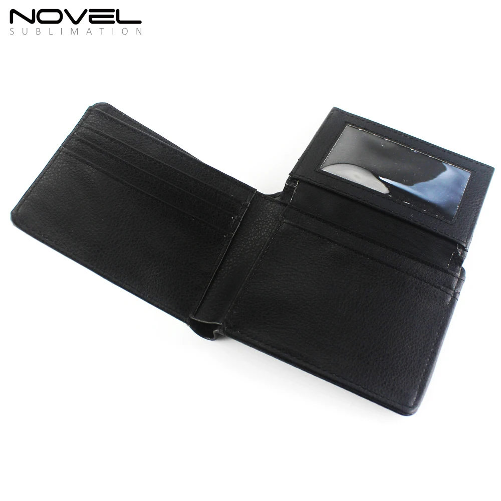 

Custom Blank Wallets Purse Bi-fold Pu Leather Sublimation Men Wallet with Card Holder, Black/brown