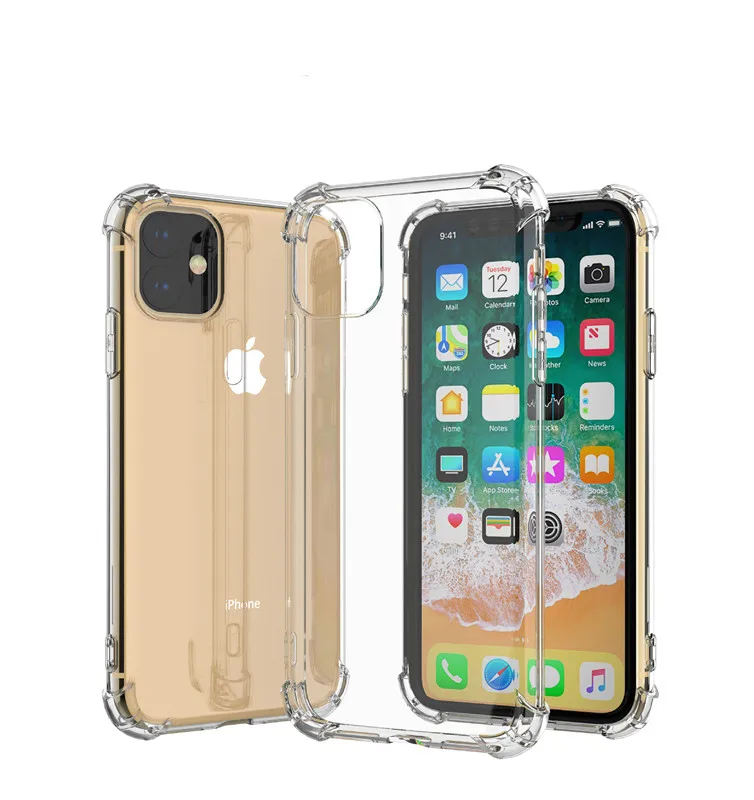 

soft gel TPU phone case transparent back cover,Shockproof transparent phone case, suitable for iPhone 12Pro Max 11 X Xr MAX 8 7