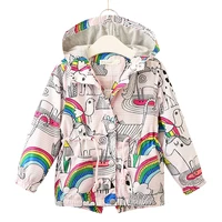 

Spring girl clothes rose jacket child jacket girl clothes cartoon print jacket