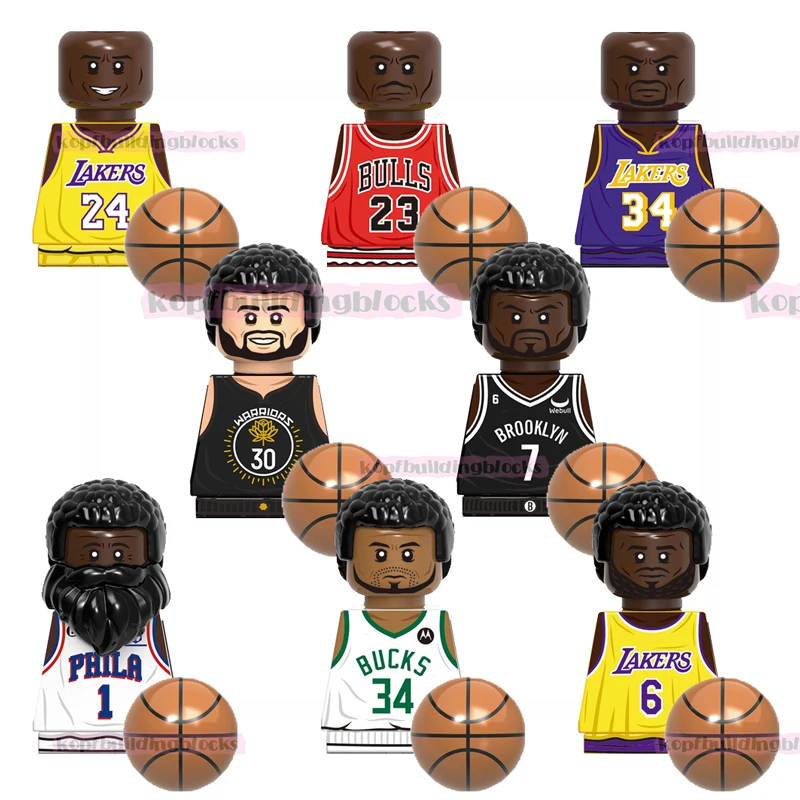 

World Famous Basketball Player James Curry Durant Harden Plastic Mini Bricks Building Block Figure Educational Toy G0107