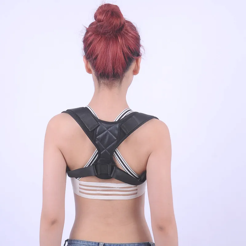 

Low Price In Stock Wholesale Back Support Belt With High Quality Posture Corrector Upper Back Support Brace, Black