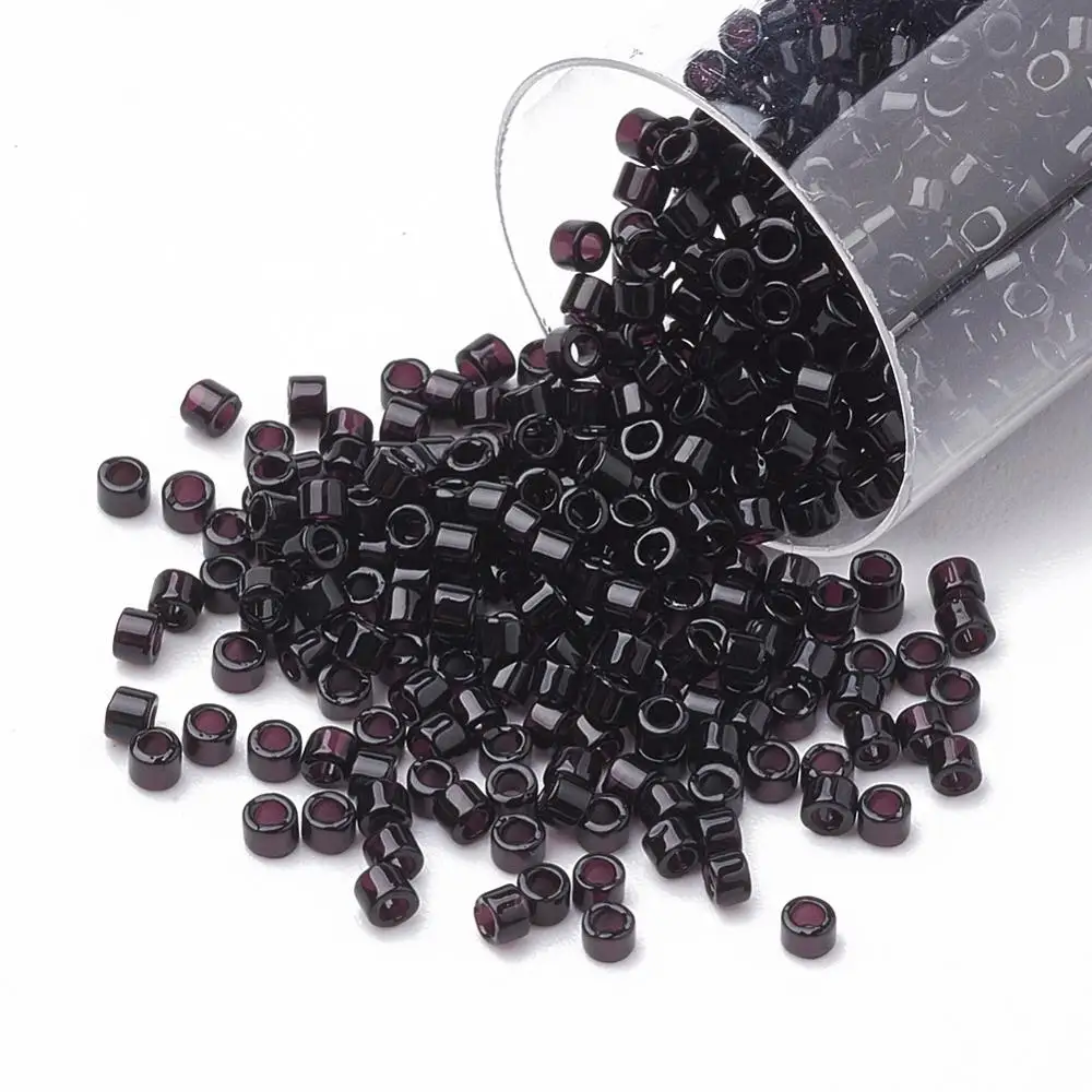 PandaHall 11/0 Opaque Colours (DB0010) Black MIYUKI Delica Japanese Seed Beads