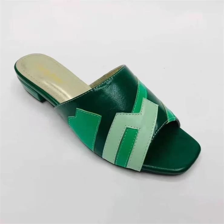 

Stitching shoes Wedges women's shoes Patchwork slippers for ladies