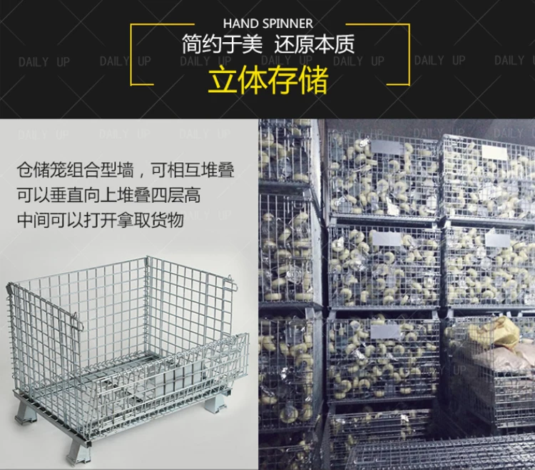 Metal wire mesh container/Warehouse Wire Cage High quality storage cage wire mesh container cage pallet for warehouse