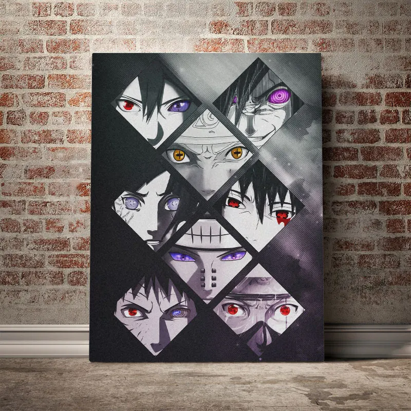 

Japanese Anime Naruto Oil Painting Wallpaper Rinnegan Sharingan Artworks Wall Painting Canvas Art Home Decor Wall Stickers Gifts, Multiple colours