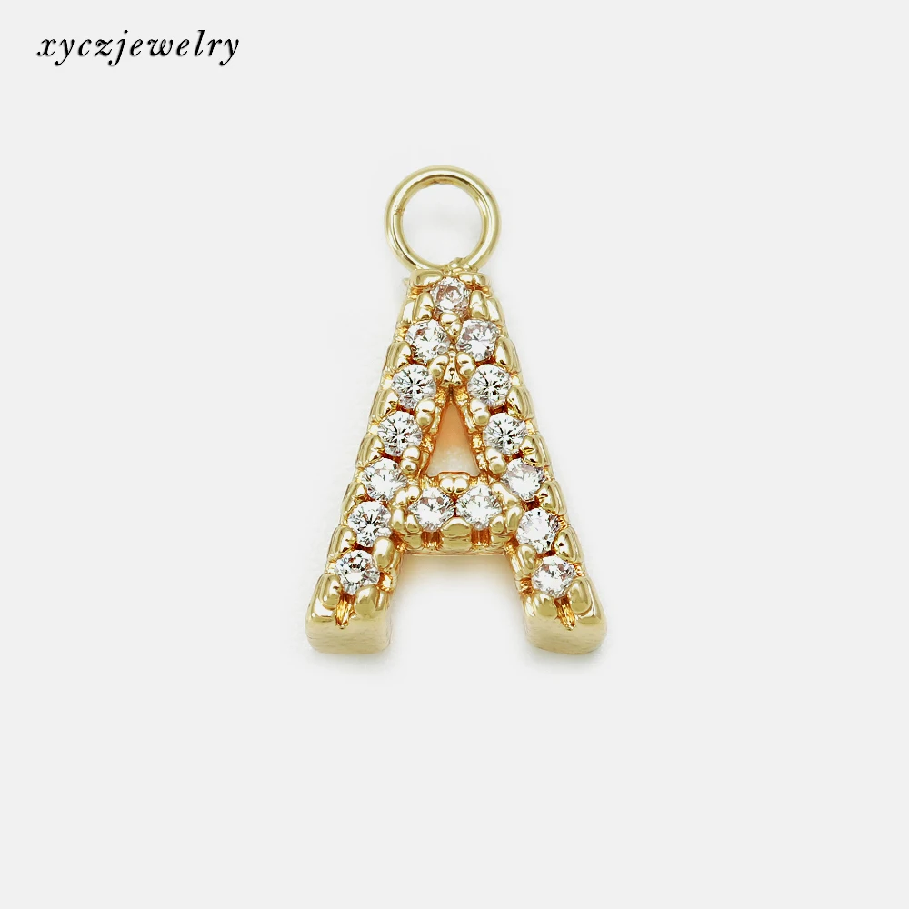 

Charm pendant 26 letters alphabet zircon making name DIY pendant, Picture