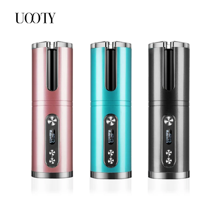 
Uooty Ceramic Curling Iron Wand Roller Wave Machine Hair Styler Magic Automatic Hair Curler with LCD Digital Display 