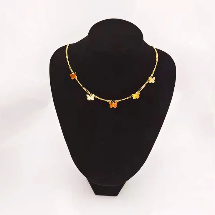 

High-quality jewelry, charm, fashion, butterfly necklace, a gift from a woman